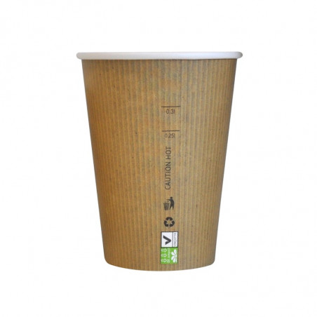 Gobelet carton PLA "Nature Cup" 340 ml Diam: 9 cm 9 x 5,8 x 10,8 cm x 50 unités