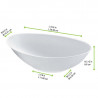 Bol ovale blanc en pulpe "BioNchic" 1500 ml 27 x 16,5 x 7,7 cm x 100 unités