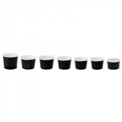Pot carton noir chaud et froid 100 ml Diam: 7,4 cm 7,4 x 6,1 x 3,8 cm x 50 unités