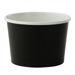 Pot carton noir chaud et froid 130 ml Diam: 7,4 cm 7,4 x 5,9 x 5 cm x 50 unités