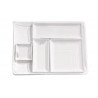 Assiette carrée blanche en pulpe "BioNChic" 6,5 x 6,5 cm x 300 unités