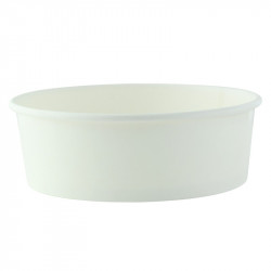 Saladier rond en carton blanc "Buckaty" 580 ml Diam: 15 cm 15 x 13 x 5 cm x 45 unités