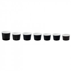 Pot carton noir chaud et froid 200 ml Diam: 9 cm 9 x 7,4 x 4,8 cm x 50 unités