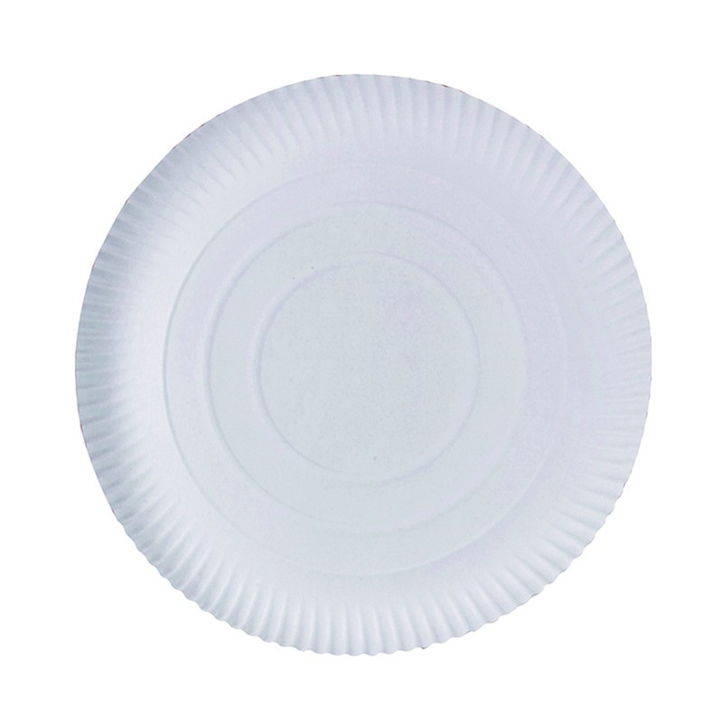 Assiette ronde en carton blanc Diam: 32 cm 32 cm x 50 unités