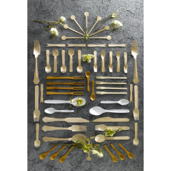 Kit couverts bois 4/1: couteau fourchette cuillère serviette, emballage kraft 16,5 cm x 50 unités