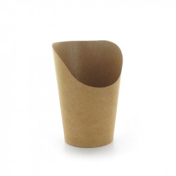 Gobelet snack carton brun Diam: 8 cm 8 x 6 x 9,8 cm x 50 unités