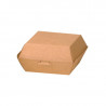 Boîte burger carton kraft brun 7,5 x 7,5 x 5 cm x 50 unités