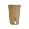 Gobelet carton PLA "Nature Cup" 450 ml Diam: 9 cm 9 x 6 x 13,2 cm x 50 unités