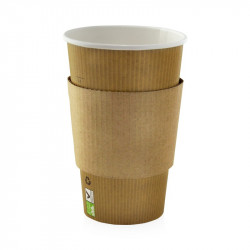 Gobelet carton PLA "Nature Cup" 450 ml Diam: 9 cm 9 x 6 x 13,2 cm x 50 unités