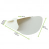 Pochette crêpe triangulaire en carton blanc 14,5 x 6,5 x 18,5 cm x 50 unités