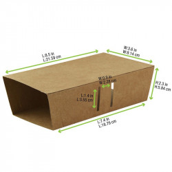 Enveloppe carton pour boite snack 21,5 x 9 x 5,3 cm x 50 unités