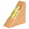 Triangle sandwich kraft simple à fenêtre 5 x 12,3 x 12,3 cm x 50 unités