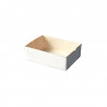 Boîte pâtissière carton blanc sans couvercle 14 x 10 x 5 cm x 25 unités