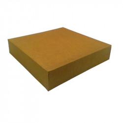 Boîte pâtissière carton kraft brun 32 x 32 x 5 cm x 50 unités