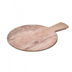 Planche ronde en mélamine décor bois avec poignée Diam: 23 cm 23 x 23 x 1,6 cm x 6 unités