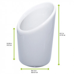 Mini pot en porcelaine blanche Diam: 5 cm 5 x 5 x 8 cm x 4 unités