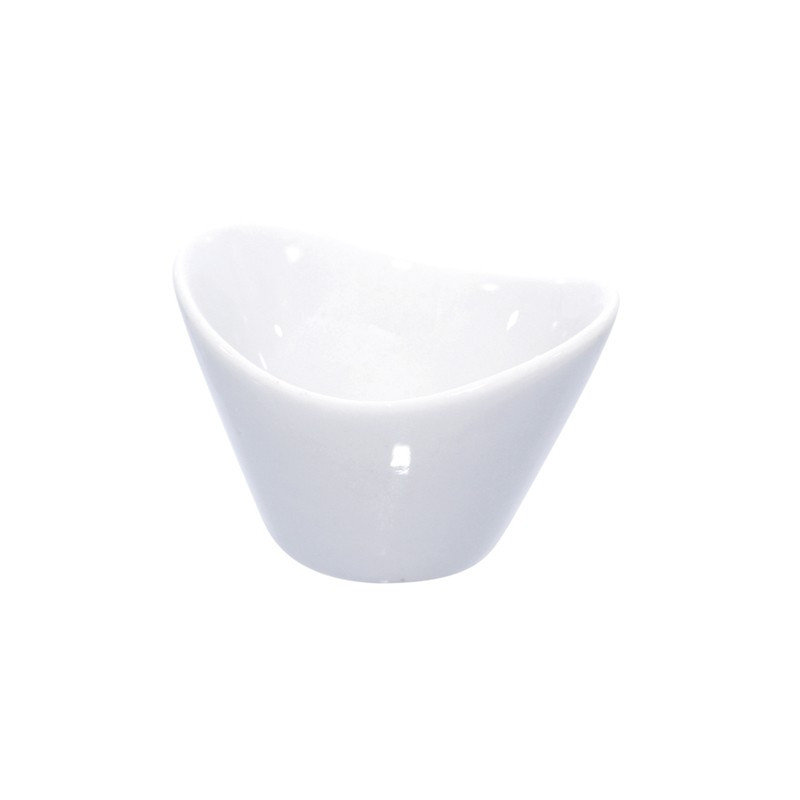 Mini pot en porcelaine blanche 6,6 x 5,4 x 4,5 cm x 4 unités