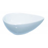 Mini plat ovale en porcelaine blanche 11 x 7 x 4 cm x 4 unités