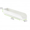 Support hot-dog en carton blanc 25 x 5,5 x 3,5 cm x 50 unités