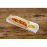 Support hot-dog en carton blanc 25 x 5,5 x 3,5 cm x 50 unités