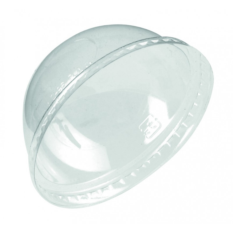 Couvercle PLA dôme transparent Diam: 9,6 cm 9,6 x 4,5 cm x 100 unités