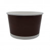 Pot "Deli" rond en carton marron foncé 450 ml Diam: 11 cm 11 x 9,5 x 6,9 cm x 50 unités