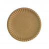 Assiette ronde en carton brun Diam: 15 cm 15 x 1,1 cm x 100 unités