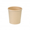 Pot carton fibre de bambou chaud et froid avec couvercle 490 ml Diam: 9,7 cm 9,7 x 9,7 x 10,7 cm x 25 unités