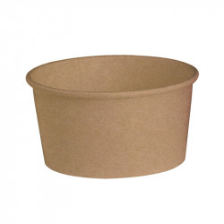 Saladier rond en carton kraft "Buckaty" 1200 ml Diam: 15 cm 15 x 12,5 x 10 cm x 45 unités