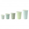 Gobelet carton décor "Leaf" 470 ml Diam: 9 cm 9 x 6 x 13,7 cm x 50 unités