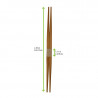 Baguette bambou emballée par paire 24 cm x 100 unités