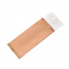Pochette papier beige pour couverts avec serviette blanche 11 x 25 cm x 500 unités