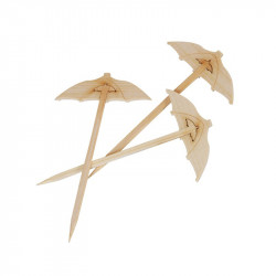 Pique bambou parasol 9 cm x 100 unités