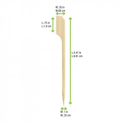 Pique bambou "Teppo Gushi" 9 cm x 100 unités