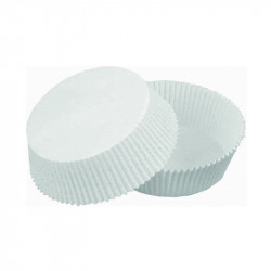 Caissette papier de cuisson ronde blanche ingraissable Diam: 6 cm 6 x 6 x 2,5 cm x 1000 unités