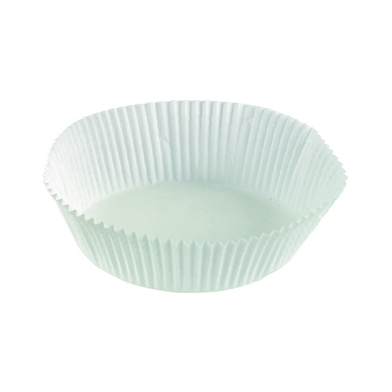 Caissette papier de cuisson ronde blanche ingraissable Diam: 8,1 cm 8,1 x 3 cm x 1000 unités