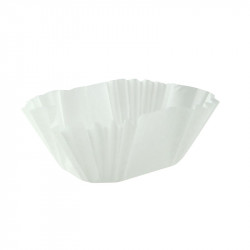Caissette papier de cuisson ovale blanche siliconée 6,5 x 5 x 4 cm x 100 unités