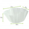 Caissette papier de cuisson ronde blanche siliconée Diam: 8,8 cm 8,8 x 6 cm x 100 unités