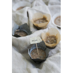 Caissette de cuisson forme lotus en papier brun siliconé Diam: 4,5 cm 15,5 x 15,5 x 7,2 cm x 100 unités
