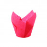 Caissette de cuisson forme tulipe en papier rose ingraissable Diam: 5 cm 16 x 16 x 8,5 cm x 100 unités