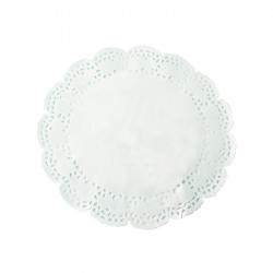 Dentelle papier blanc ronde Diam: 19 cm 19 cm x 250 unités