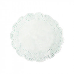Dentelle papier blanc ronde Diam: 23 cm 23 cm x 250 unités