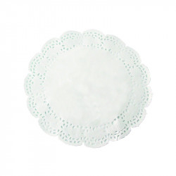 Dentelle papier blanc ronde Diam: 25 cm 25 cm x 250 unités