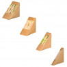 Triangle sandwich kraft simple à fenêtre 2,6 x 12,3 x 12,3 cm x 50 unités
