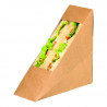 Triangle sandwich kraft simple à fenêtre PLA 5,5 x 12 x 12 cm x 50 unités