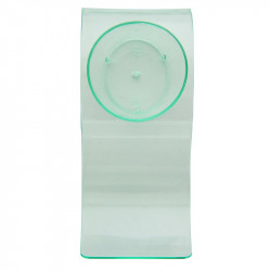 Mise en bouche / pot vague plastique PS vert transparente “Gizmo“ 10 x 4 x 2,4 cm x 50 unités