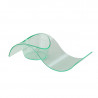 Mise en bouche / pot vague plastique PS vert transparente “Gizmo“ 10 x 4 x 2,4 cm x 50 unités