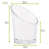 Verrine plastique transparente "Pia" 30 ml Diam: 4,5 cm 4,5 x 4 x 5,8 cm x 15 unités