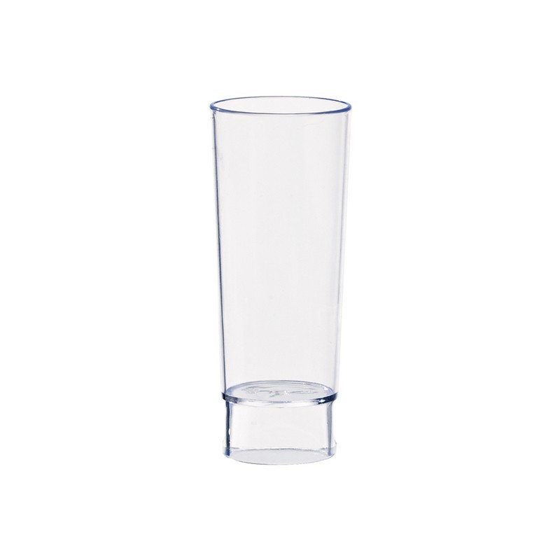 Verre plastique PS transparent 90 ml Diam: 3,5 cm 3,5 x 9,1 cm x 6 unités