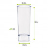 Verre plastique PS transparent 90 ml Diam: 3,5 cm 3,5 x 9,1 cm x 6 unités